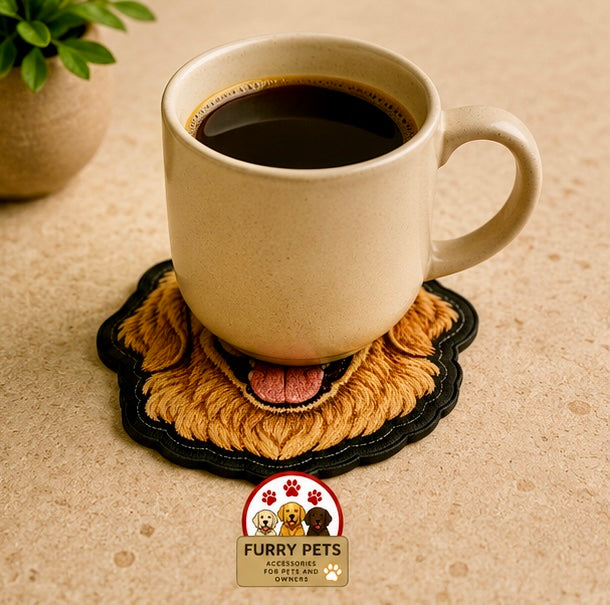 Golden Retriever Acrylic Coaster | Pet Lovers Cup & Mug Coaster set of 3
