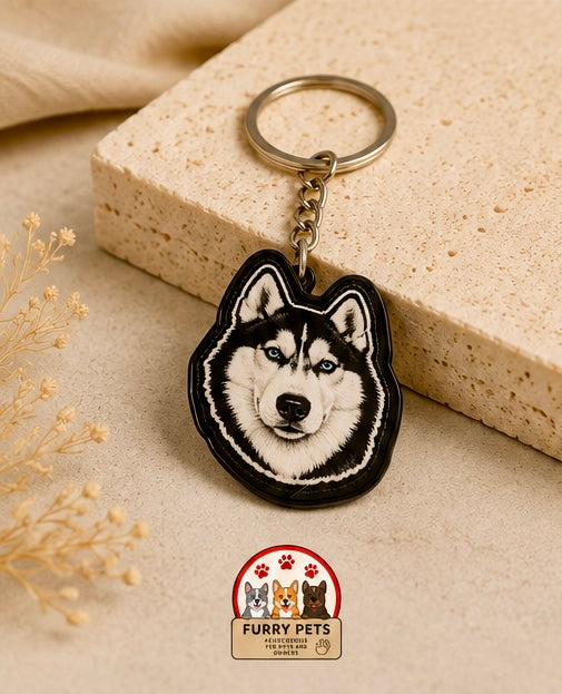 Siberian Husky Acrylic Keychain | Premium Pet Keychain