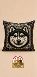 Blue Eyes Husky Decorative Cushion | Premium Double-Sided Plush Cushion