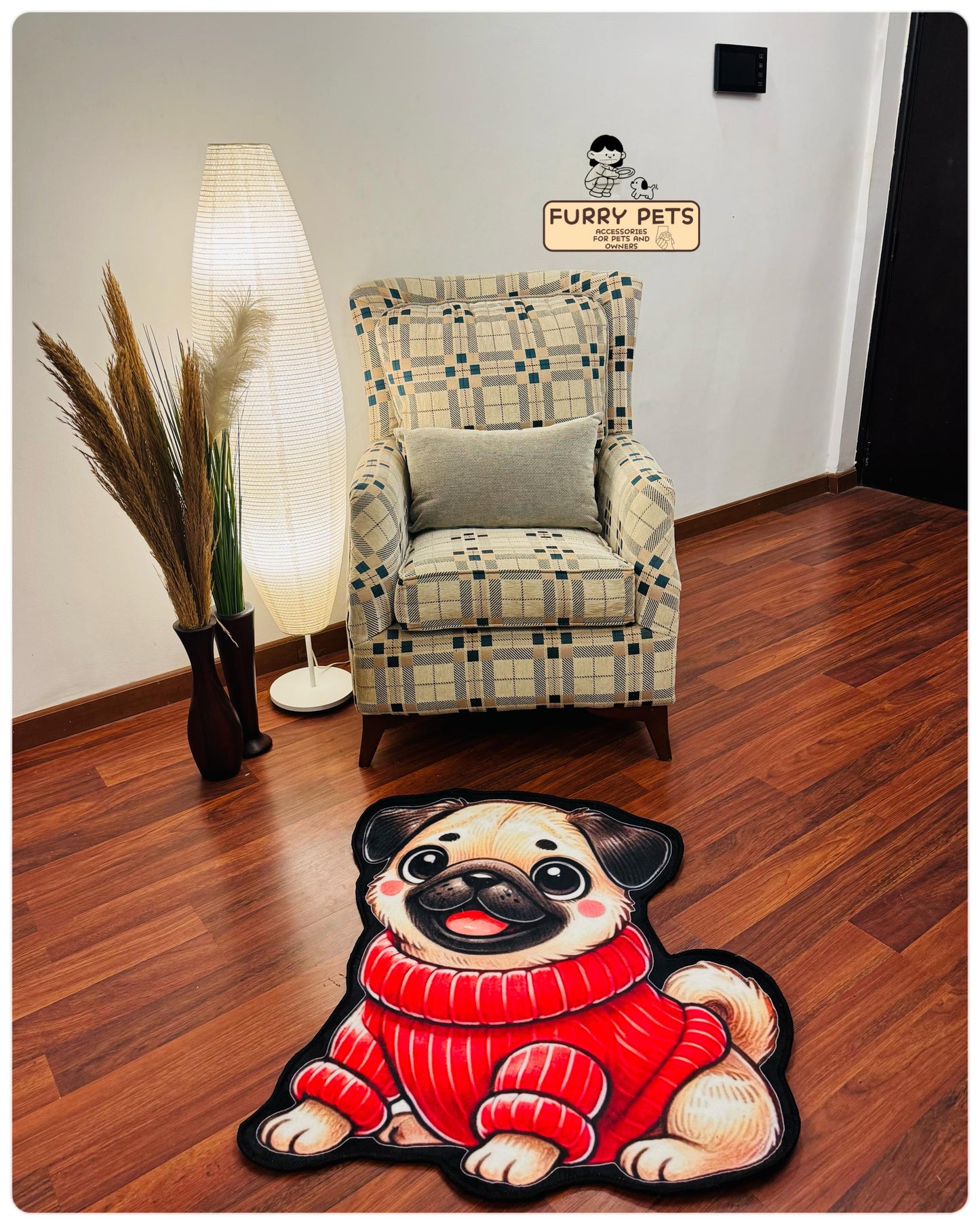 Pug Hug Rug