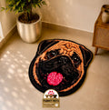 Happy Pug Face Rug