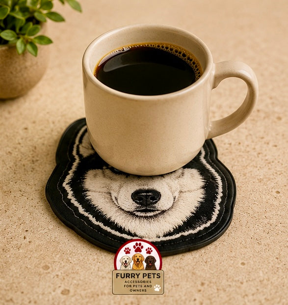 Husky Acrylic Coaster | Pet Lovers Cup & Mug Coaster set of 3