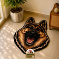 German Shepherd Face Rug