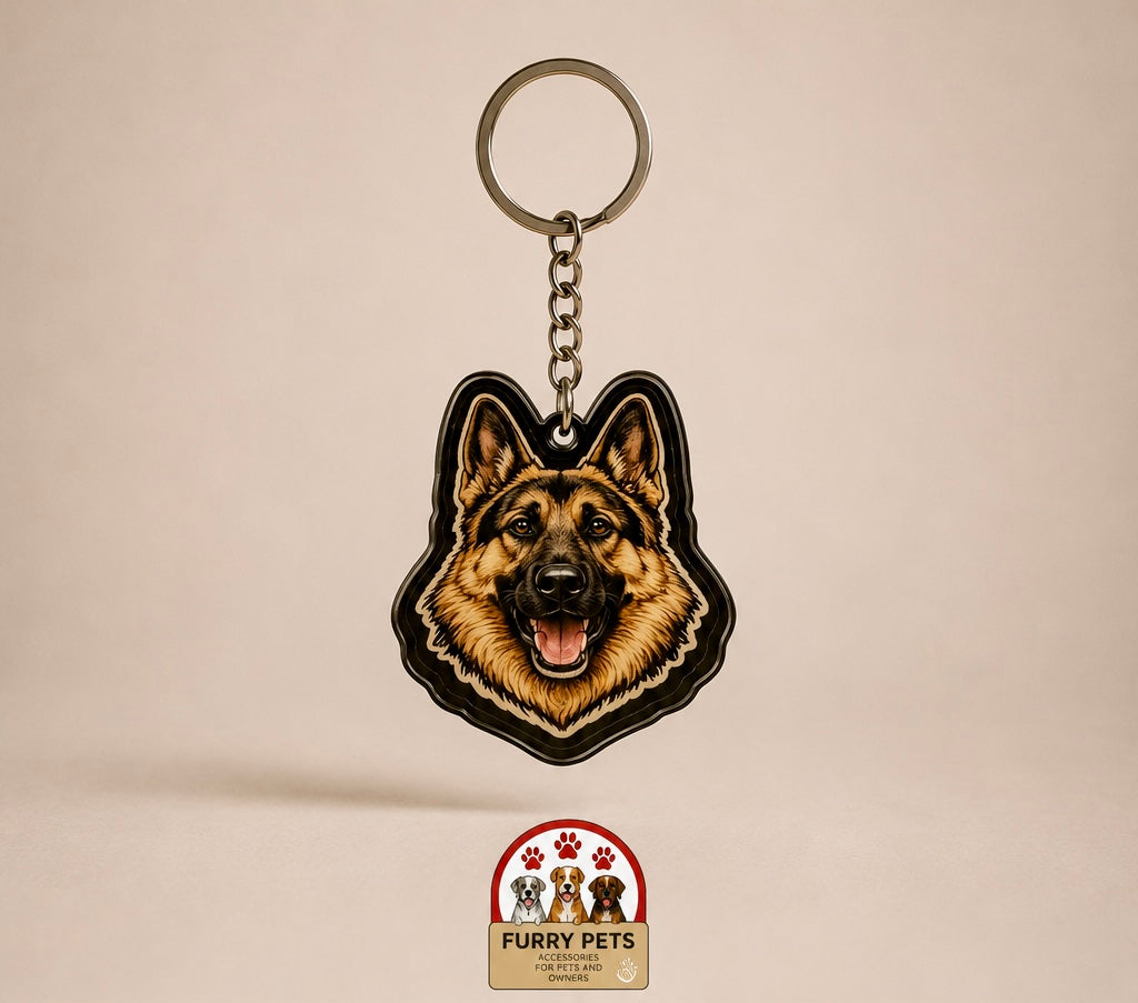 German Shepherd Acrylic Keychain | Premium Pet Keychain