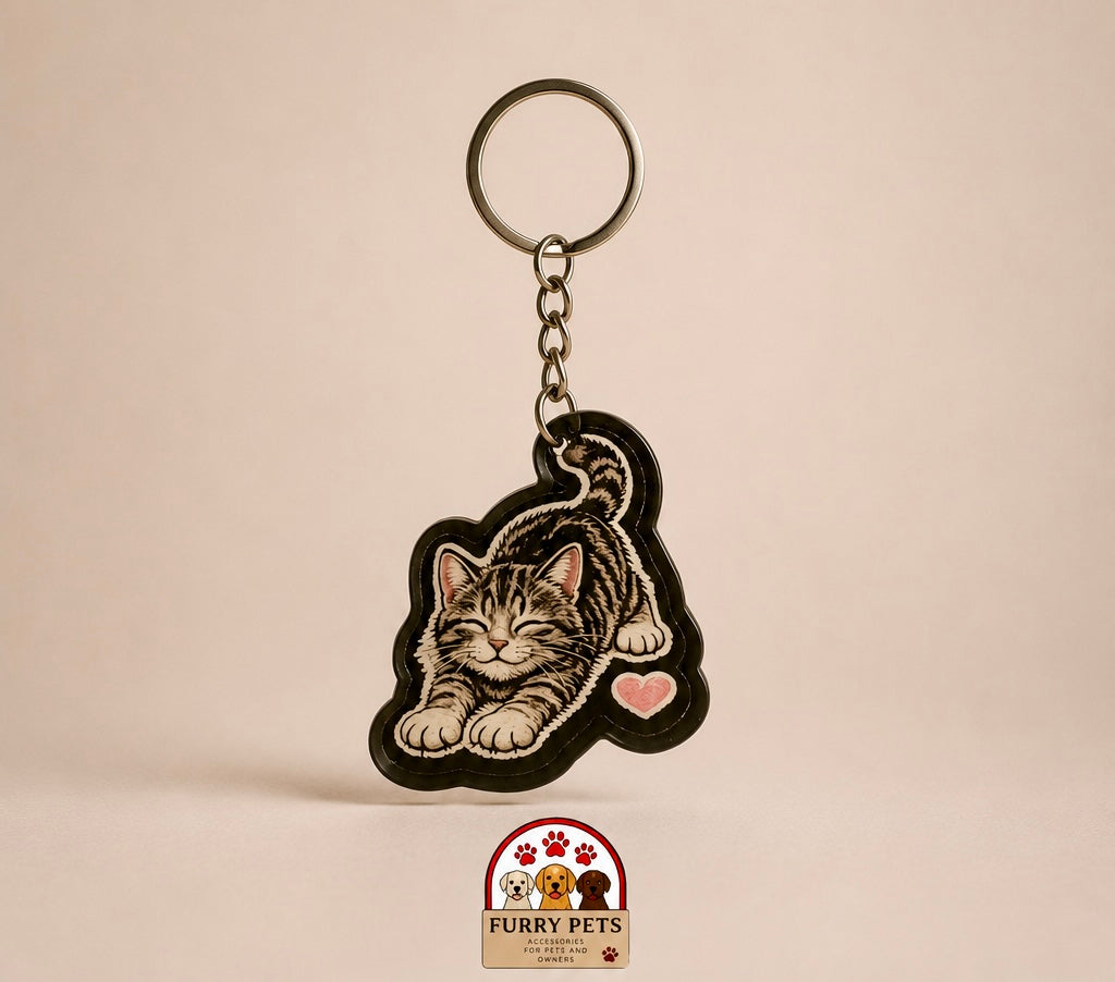 Cute Cat Acrylic Keychain | Premium Pet Keychain