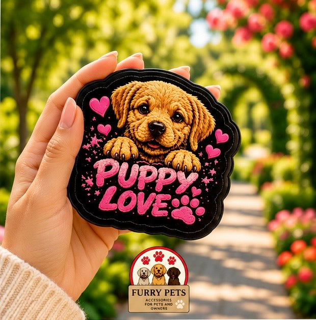 Puppy Love Acrylic Coaster | Pet Lovers Cup & Mug Coaster Set of 3