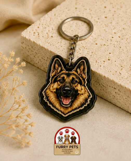German Shepherd Acrylic Keychain | Premium Pet Keychain
