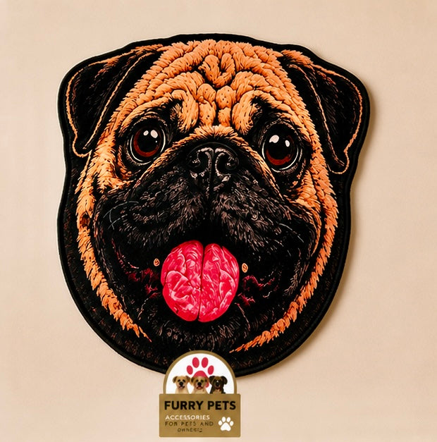 Happy Pug Face Rug