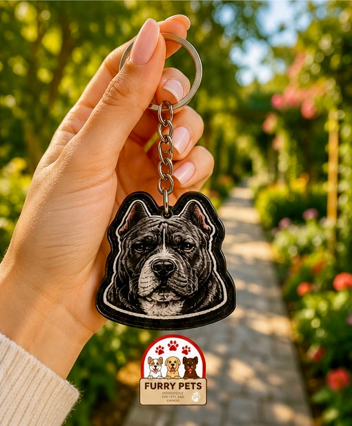 American Bully / Pitbull Acrylic Keychain | Premium Pet Keychain