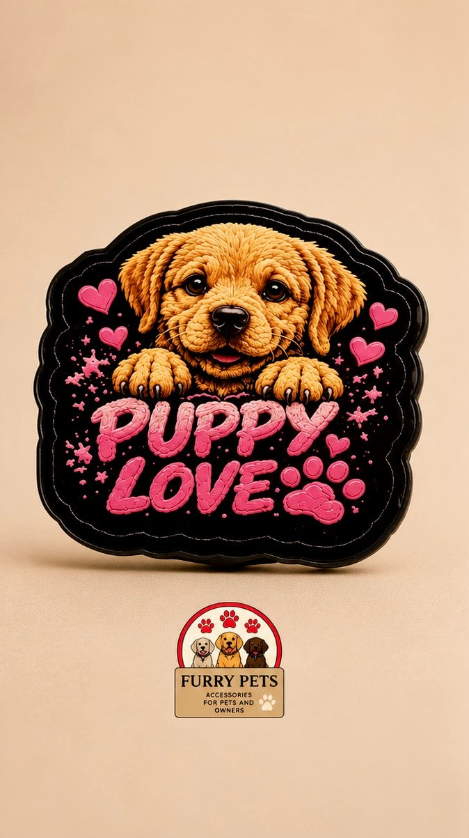 Puppy Love Acrylic Coaster | Pet Lovers Cup & Mug Coaster Set of 3
