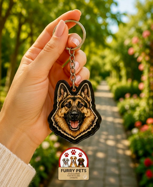 German Shepherd Acrylic Keychain | Premium Pet Keychain