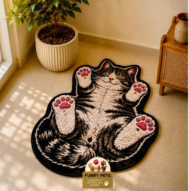 Lazy Kitty Paws Rug