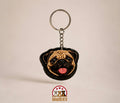 Happy Pug Acrylic Keychain | Premium Pet Keychain