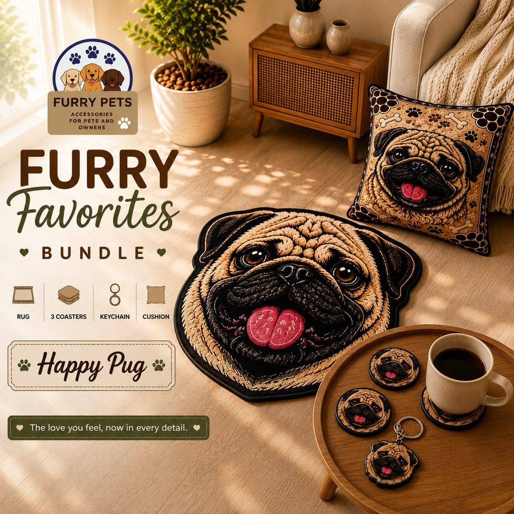 Happy Pug Furry Favorites bundle 4 products