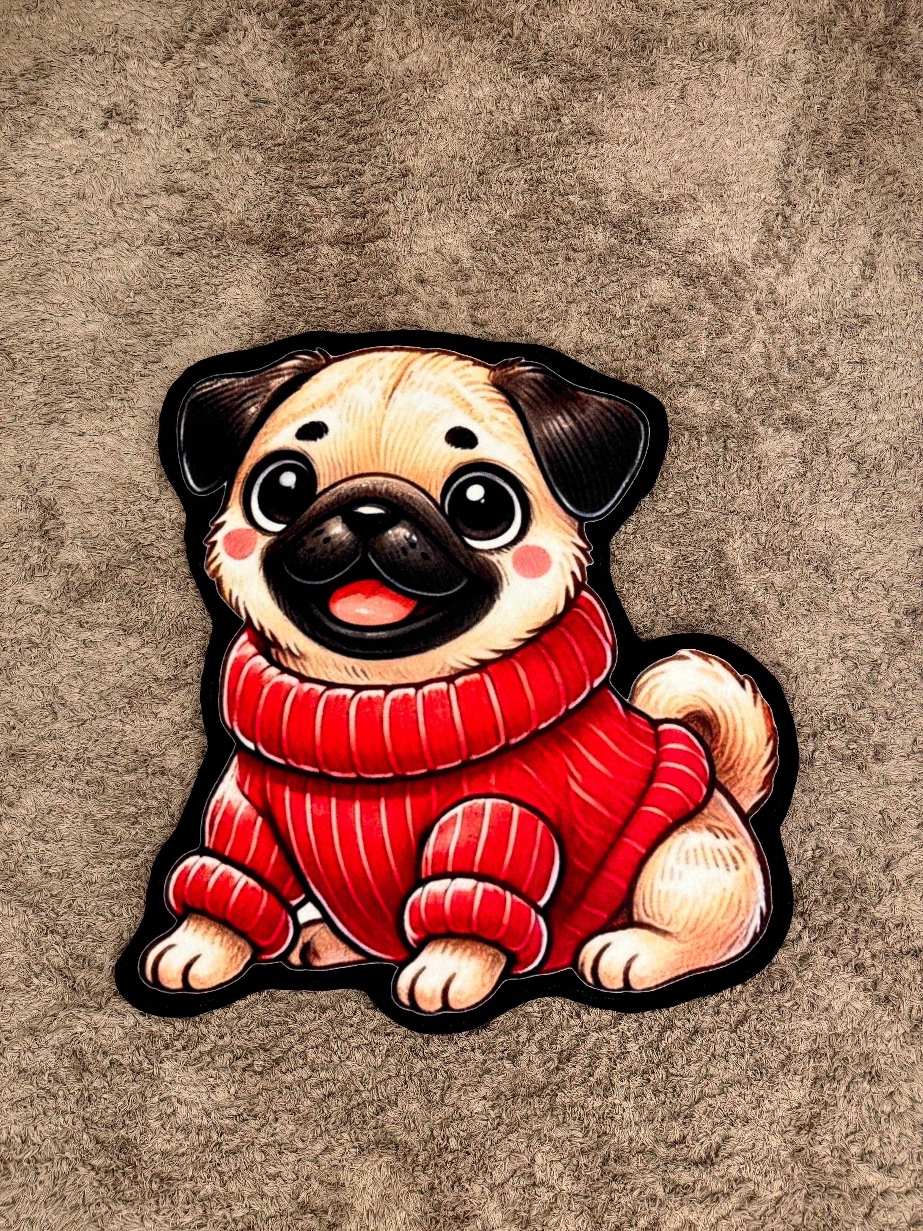 Pug Hug Rug