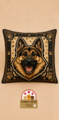 Brave Buddy German Shepherd Decorative Cushion | Premium Double-Sided Plush Cushion