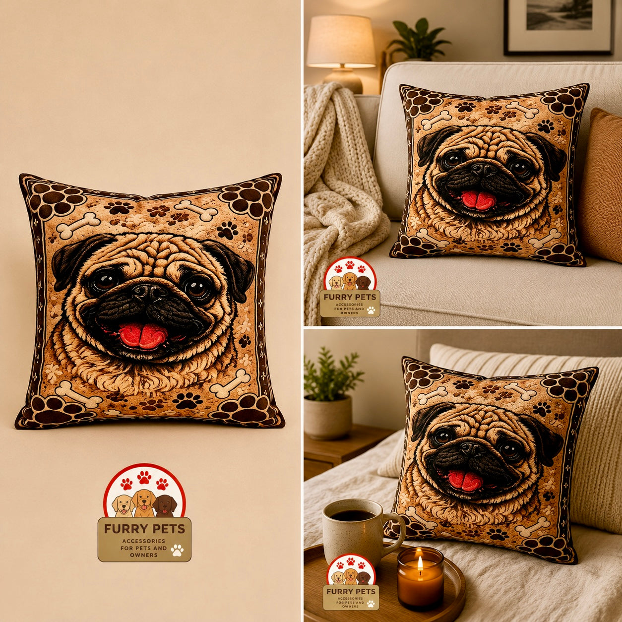 Happy Pug Furry Home Bundle – 2 Products