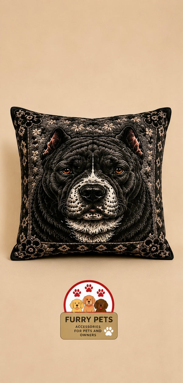 Big Boss American Bully / Pitbull Decorative Cushion | Premium Double-Sided Plush Cushion