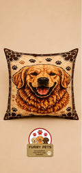 Golden Joy Decorative Cushion | Premium Double-Sided Plush Cushion