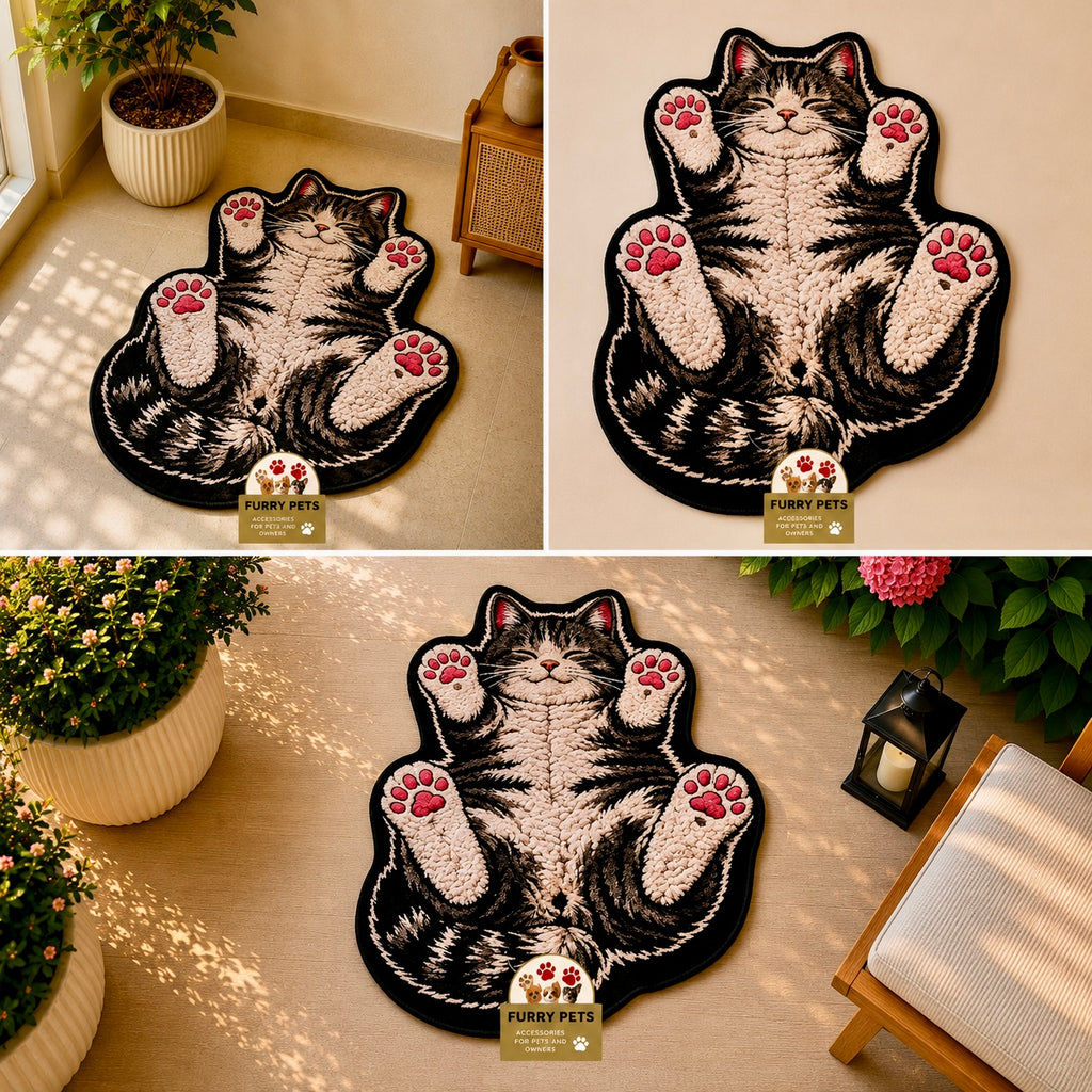 Lazy Kitty Paws Rug