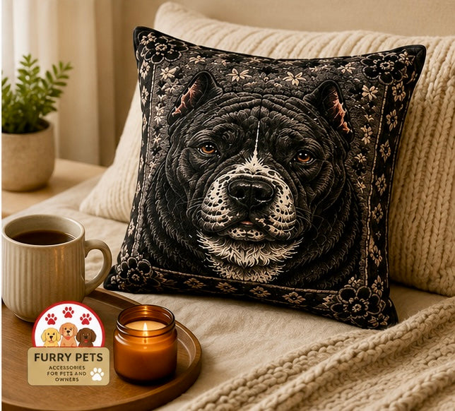 Big Boss American Bully / Pitbull Decorative Cushion | Premium Double-Sided Plush Cushion