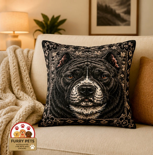Big Boss American Bully / Pitbull Decorative Cushion | Premium Double-Sided Plush Cushion