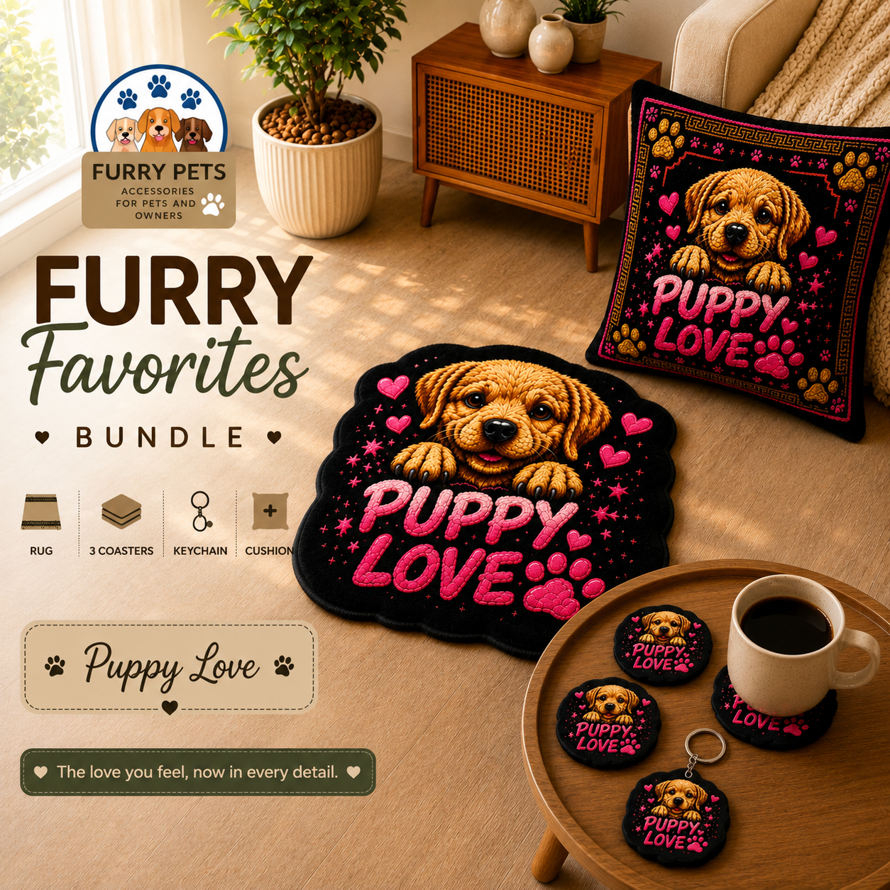 Puppy love Furry Favorites bundle 4 products
