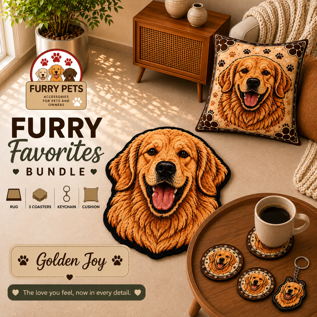 Golden Joy Furry Favorites bundle 4 products