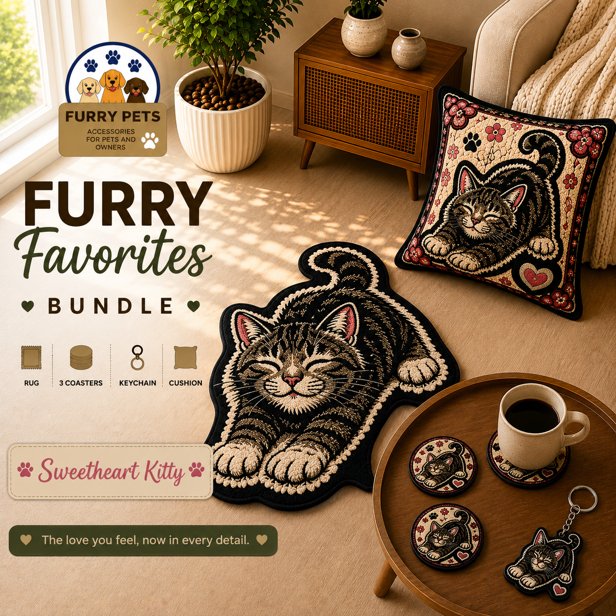 Sweetheart Kitty Furry Favorites bundle 4 products
