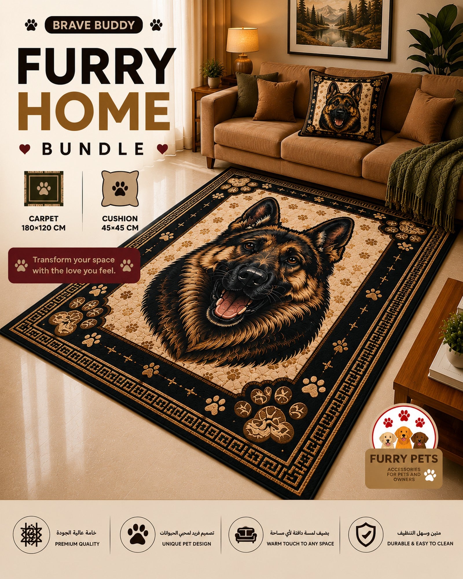 Brave Buddy Furry Home Bundle – 2 Products