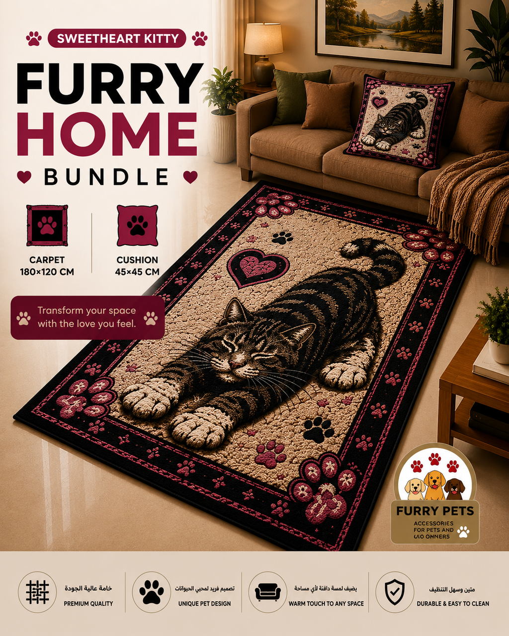 Sweetheart Kitty Furry Home Bundle – 2 Products